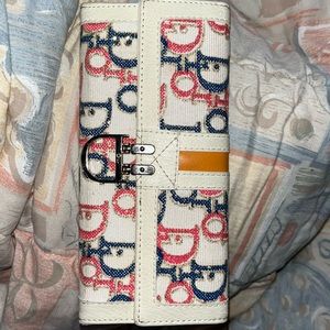 Vintage White Christian Dior Clutch Wallet